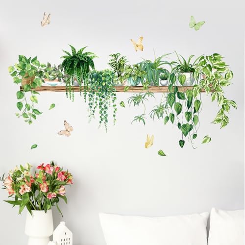 Yovkky Tropical Plants Wall Decals for Kids Bedrooms