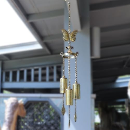 Butterfly Wind Chimes with Cast Iron Bells