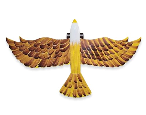 WitnyStore Yellow Eagle Wooden Flapping Wing Mobile 25 Inches