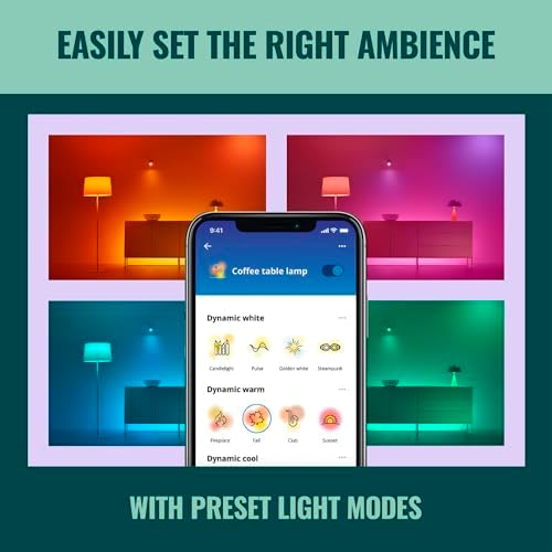 WiZ Clear 40W Filament LED Smart Candle Bulb - Pack of 6