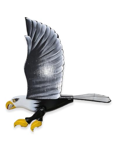 WitnyStore 25 Inch Black Eagle Wooden Bird Mobile