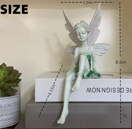 Fairy Garden Angel Figurine White Outdoor Resin Statue