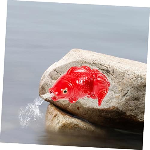 Toddmomy Garden Water Spray Nozzle Ceramic Carp Fountain Decor