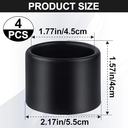 4Pcs Black Light Socket Shade Rings E26 E27 Compatible