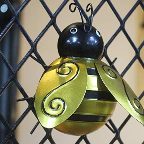 Wakauto Golden Metal Bee Wall Hanging Decor
