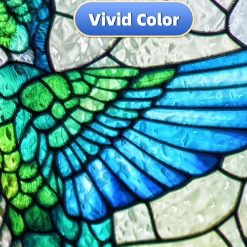 Cute Handmade Hummingbird Stained Glass Window Hanging 1