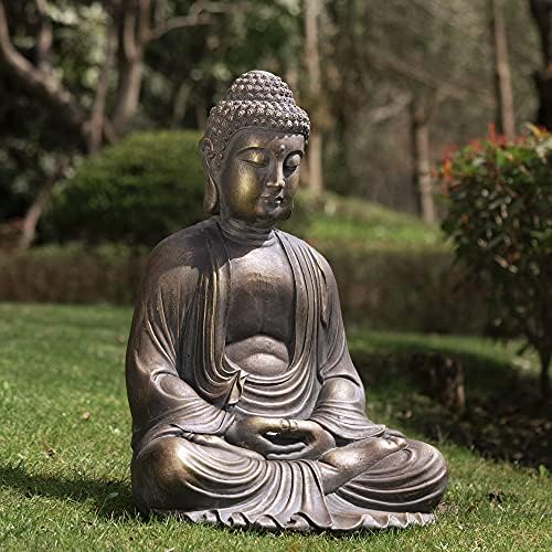 Glitzhome GH20384 2275 Inch Buddha Statue