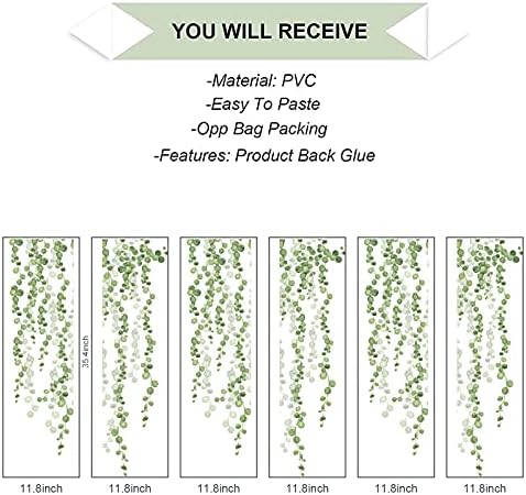 KALYLOC 6 Sheet Hanging String of Pearls Wall Decals