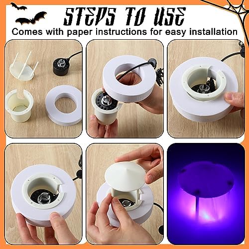 Kanayu 2 Set Halloween Ultrasonic Fogger with LED Lights