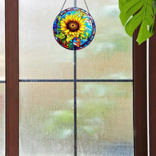 HOTIYOK Sunflower Suncatcher Window Hanging