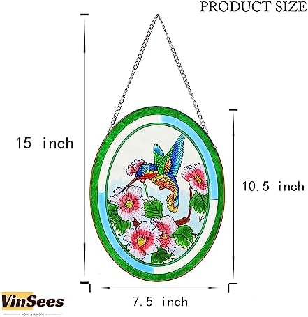 Hummingbird Stained Glass Window Hanging Suncatcher
