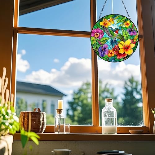 Voyakolo Hummingbird Stained Glass Suncatcher 8