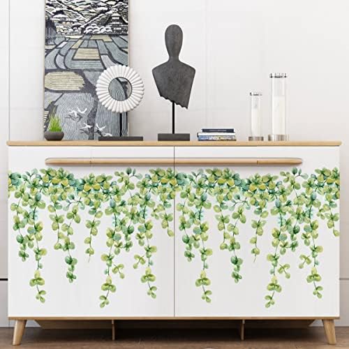 3 Sheet Green Vine Wall Stickers for Room Decor
