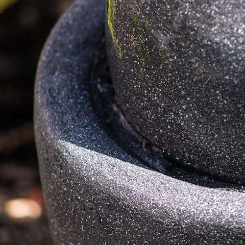 XBrand 2598 Inch Modern Stone Water Fountain with LED Lights