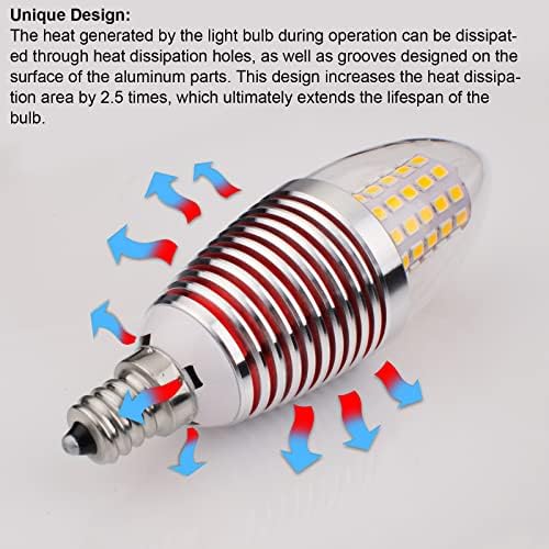 Geeze 12W Warm White LED Light Bulbs 3000K 4 Pack
