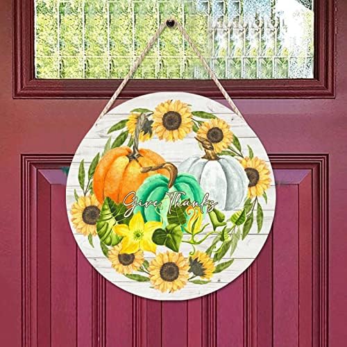 Rustic Welcome Door Hanger Sign 10x10in Wood Wall Decor