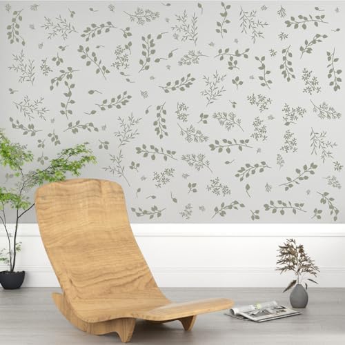 Kazova Green Leaf Wall Stickers for Bedroom and Living Room