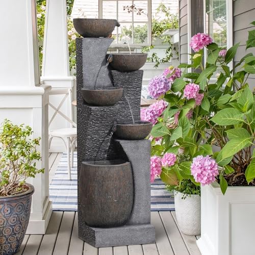 Bumilgar 5-Tier Tall Water Fountain with Warm Lights