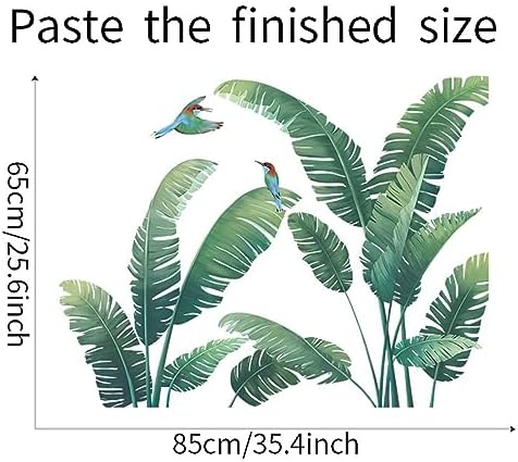 Green Plant Wall Stickers Tropical Rainforest