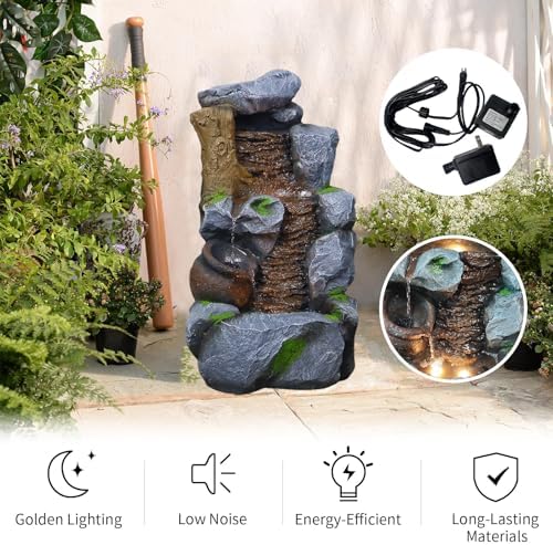 Tolatr Outdoor Water Fountain with LED Lights