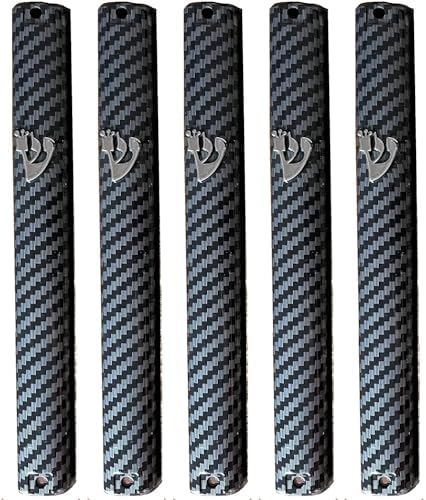 Plastic Black Mezuzah Case Holder Set of 5