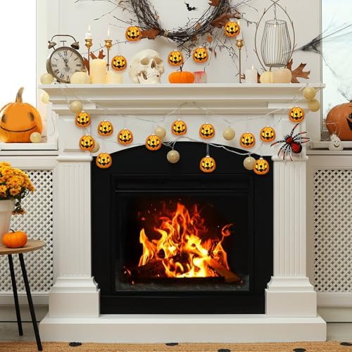 Zhanmai Gold Halloween Pumpkin Hanging Ornaments 12 Pcs
