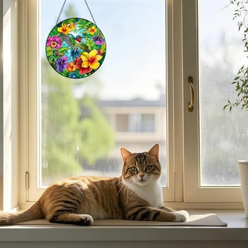 Voyakolo Hummingbird Stained Glass Suncatcher 8