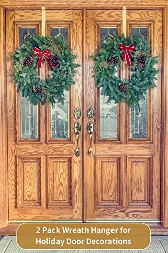 Kederwa 4 Pack Gold Wreath Hangers for Front Door