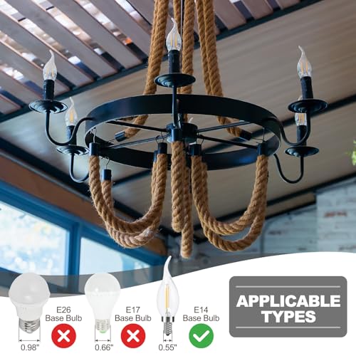 PATIKIL 24 Inch Tall Candle Covers Metal E14 Chandelier Socket Sleeves 10 Pcs