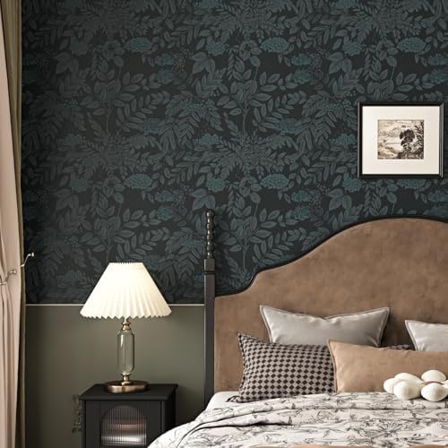 Dark Floral Peel and Stick Wallpaper for Cabinets and Walls