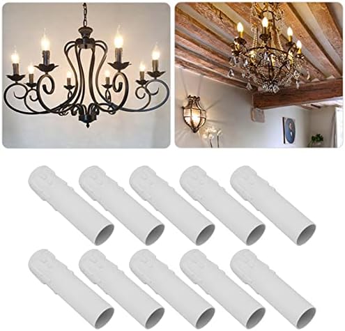 10pcs Candle Socket Covers with Wax Drop Design for Chandeliers