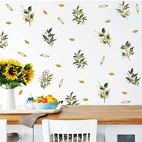 Gold Leaves Wall Sticker for Modern Decor