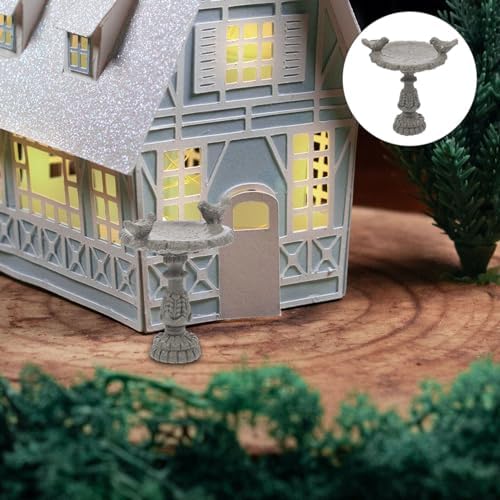 Miniature Birdbath Fountain for Dollhouse Garden