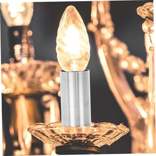 Zerodeko 4pcs Iron Chandelier Base Sleeves for Candle Light Covers