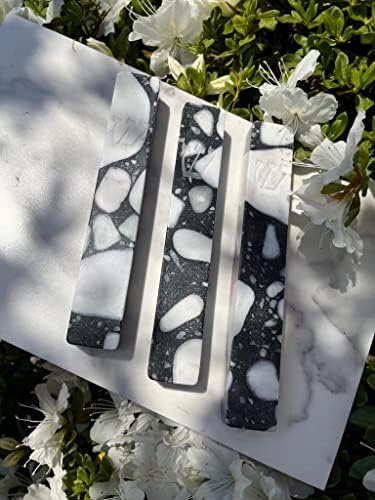 AS Mezuzah Quartz Case with Engraved Shin Design Grey Terrazzo 7 Inches