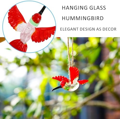 Handmade Glass Hummingbird Xmas Ornament