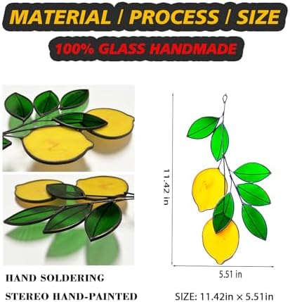 Lemon Leaf Green Artificial Plants Suncatcher Decor