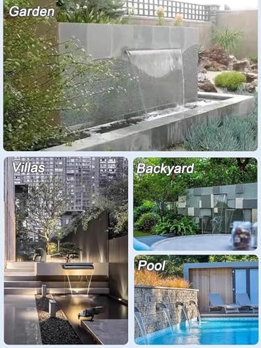Waterfall Spillway for Pond Fountain 12-72 Inch Heavy Duty Stainless Steel