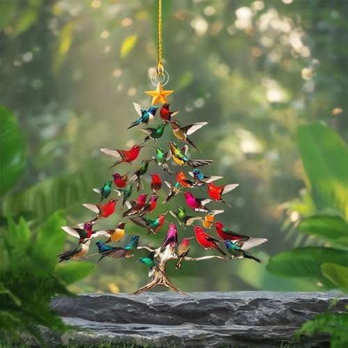 Colorful Hummingbird Christmas Ornament for Bird Lovers