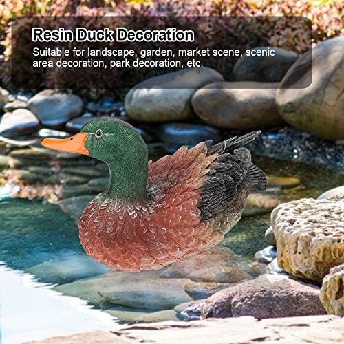 OUKENS Resin Outdoor Duck Statue Garden Decoration