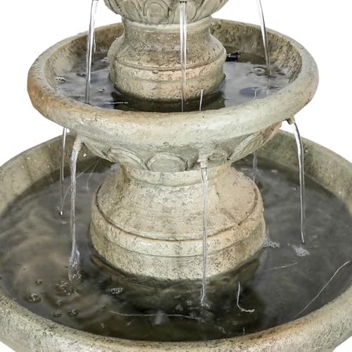 SunJet 425 Inch 3-Tier Modern Concrete Fountain