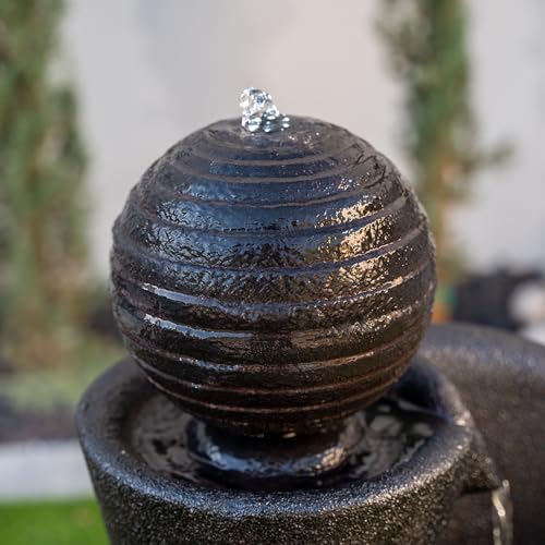 XBrand 41 Inch Modern Sphere Curve Fountain