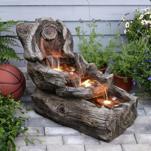 315 Inch Garden Water Fountain with LED Lights
