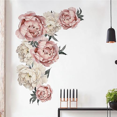 Large Peonies Wall Stickers for Home Decor