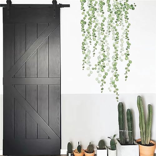 Sacinora Hanging Green Vine Leaves Wall Sticker