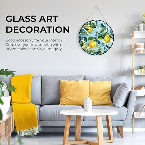 Handmade Lemons Stained Glass Window Hangings