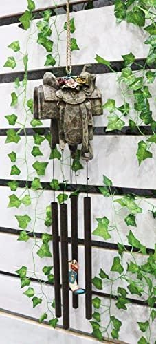Ebros Gift Western Farm Horse Saddle Wind Chime