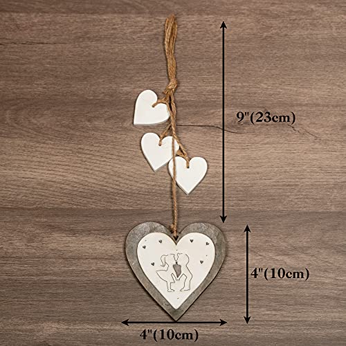 SunAndBeam Heart Shaped Wooden Hanging Decorative Ornament
