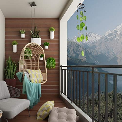 Vindar Wind Chimes 32 Inch Glass Leaves Outdoor Decor