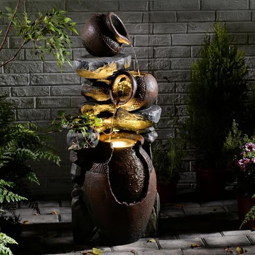 Bumilgar 3 Tier Outdoor Fountain with Lights